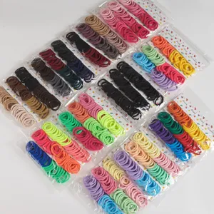 Colorful elastic hair ties seamless hair bands for women and kids daily hair styling.
