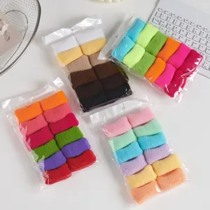 Nahtlose verdickte Frottee Haargummis bunte gestreifte Zopfgummis Pferdeschwanz Halter Damen