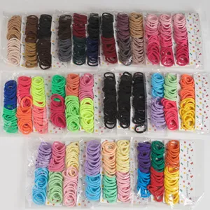Handmade High Elastic Seamless Hair Ties Multi-Color Solid Rubber Bands Basic Hair Rings For Women Girls Children Hair Accessories