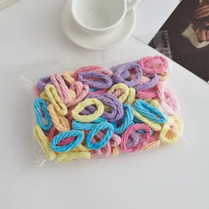 Colorful plush towel hair ties scrunchies high elasticity rubber bands set for women girls