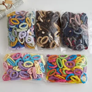 Colorful high elasticity hair ties set, soft towel scrunchies for daily styling and women ponytail.