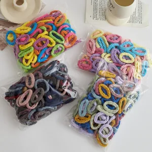 Korean Style High Elasticity Hair Ties Candy Color Towel Circle Hair Ropes Daily Hair Accessories For Children