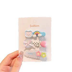 Bonito juego de horquillas de color macaron para niños pasadores adorables para niñas
