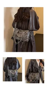 Vintage Motorrad Stil Kissen Umhängetasche schicke lässige Crossbody Tasche.