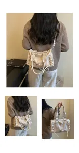 Retro Motorrad Stil Kissen Umhängetasche lässige vielseitige Pendler Schultertasche Damen