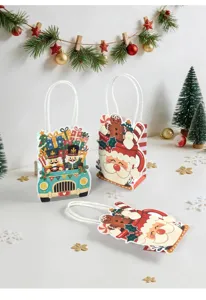 Mini sacchetti regalo di Natale buste di carta decorative 3D per feste e pensierini natalizi.