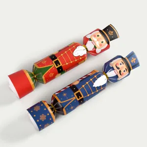 Christmas Nutcracker gift cracker boxes set red and blue candy packaging boxes 24pcs