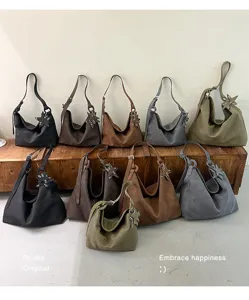 Modische geflochtene Leder Hobo Schultertasche lässige Tote vielseitige Umhängetasche