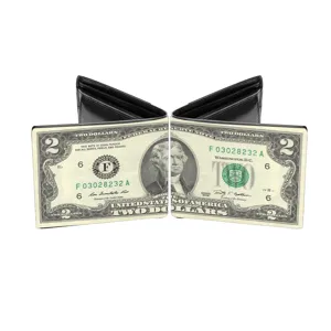 Herren PU Leder Geldbörse Dollar Schein Druck Kartenetui Tasche Mode Geschenk Neu