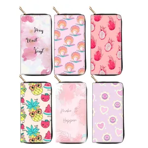 Women Long Zipper Wallet PU Leather Printed Purse Fashion Card Holder Clutch Bag For Daily Use And Travel