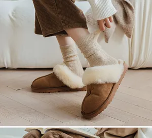 Calzini spessi in lana da donna caldi termici invernali comodi scarpe accoglienti
