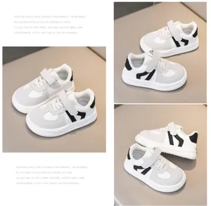 Kids casual sneakers spring autumn new breathable non-slip boys girls velcro board shoes