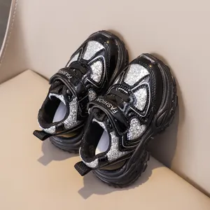 Children mesh soft-bottom luminous running sneakers for girls and boys breathable casual shoes