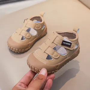 Toddler baby sandals summer hollow breathable beach shoes soft bottom velcro infant footwear