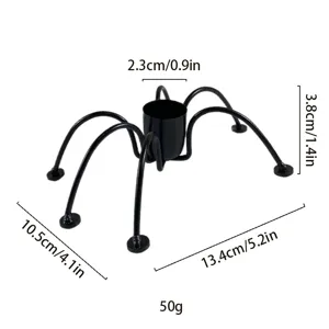 Creative iron spider candle holder metal Halloween decor table centerpiece 13.4x10.5x3.8cm