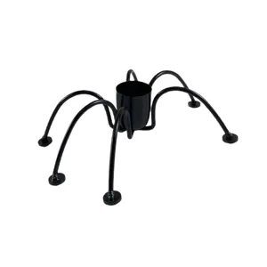 Black iron spider shape candle holder creative metal candlestick for Halloween home decor table