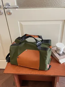 Grande borsa shopper in tela da donna, elegante borsa a tracolla per il lavoro e viaggi.