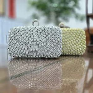 Sac de soirée pochette en cristal scintillant élégant sac à main strass mariage fête