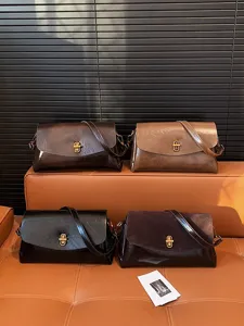 Korean style fashion women crossbody bag, luxury commuter chic shoulder square leather bag.