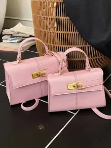 Sac à Main Poignée Supérieure en Cuir PU Minimaliste Femmes Style Designer de Luxe Sac Bandoulière Mode