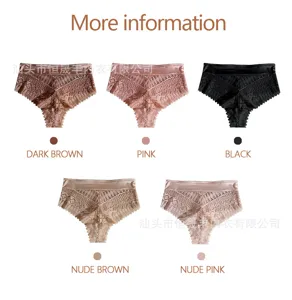 Sexy lace mid-waist women panties seamless breathable ultra-thin comfortable briefs.