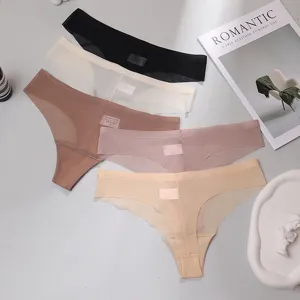Women seamless thong panties breathable stretch underwear comfortable daily wear multi color set