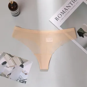 Seamless breathable thong underwear for women, comfortable daily wear and yoga activewear.
