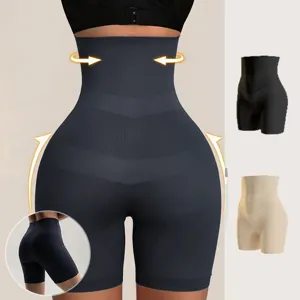 Women's High Waist Tummy Control Shapewear Shorts Butt Lifting Body Shaper For Yoga Fitness Gym Polyamide Elastane Bottom