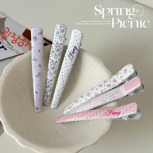 Sweet Floral Polka Dot Duckbill Hair Clips Fresh Barrettes Cute Hairpins Fashion Hair Accessories For Women