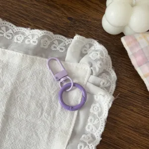 Moschettone a molla viola anello portachiavi accessorio fai da te dettaglio vista