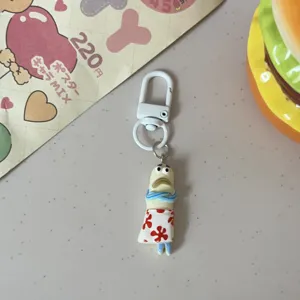 Cute cartoon funny squid key chain pendant backpack accessory gift for best friends.