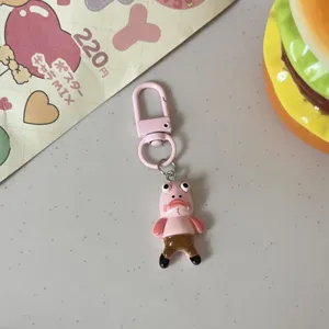 Cute funny cartoon silly fish keychain pendant, creative bag charm ornament for best friends.