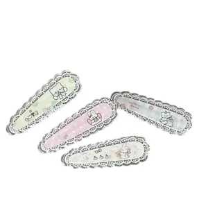 Cute lace hairpin sweet lolita hair clip bow and bear design cute sweet girl hair accessories