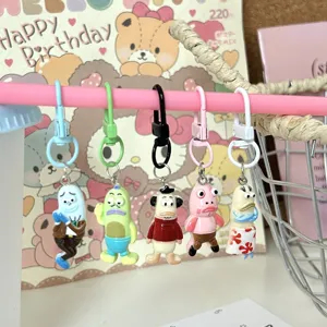 Cute Cartoon Funny Fish Keychain Resin Schoolbag Pendant Creative Quirky Character Bag Charm Gift