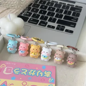 Simpatico 3D bavaglino orso campana portachiavi cartone animato borsa dettaglio