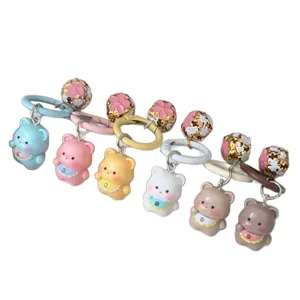 Simpatico 3D orso bavaglino campanello portachiavi cartone animato borsa regalo design