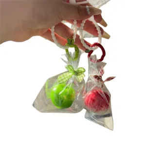 Llavero manzana bolso colgante dopamina regalo para parejas y mejores amigos bonito accesorio
