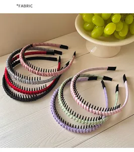 Children pleated toothed headband non-slip hair hoop cute girl hair accessories daily wear