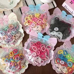 Kids Hair Ties High Elasticity Towel Hair Ropes Cute Candy Color Hair Accessories For Girls Toddler Ponytail Holder