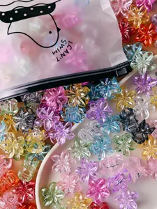 Mini mollette per capelli a fiore carine per bambini, accessori colorati graziosi.