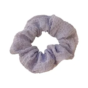 Λεβάντα φουσκωτό scrunchie για γυναίκες, μαλακό υφασμένο ελαστικό λαστιχάκι μαλλιών.