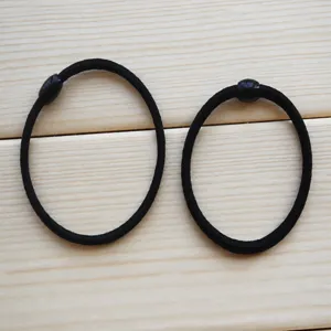 Elastici per capelli neri con perline, stili normali e ad alta elasticita per uso quotidiano.