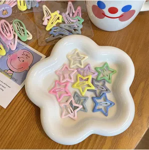 Set de Pinzas para el Pelo de Estrella Color Macaron Accesorios Infantiles Lindos 10P