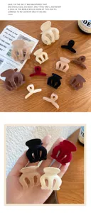 Velvet hair claw clips set, assorted colors, ideal for daily hair styling and secure ponytails.