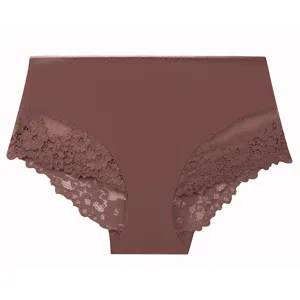 Femme culotte dentelle florale slip respirant confortable lingerie detail vue produit