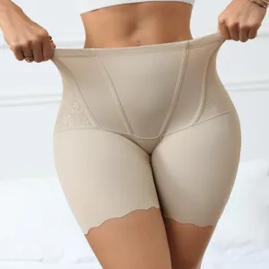 Pantaloncini Modellanti Donna a Vita Alta Controllo Pancia Sollevamento Glutei Nylon Pizzo Senza Cuciture Intimo Snellente