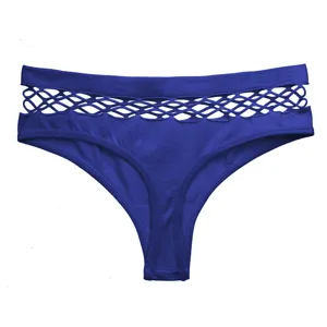 Blu donna vita media perizoma traspirante cavo sport fitness mutandine chic