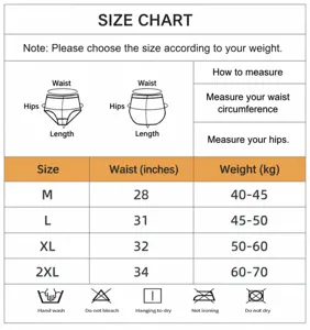 Women solid color seamless ice silk briefs underwear size chart guide for daily wear.