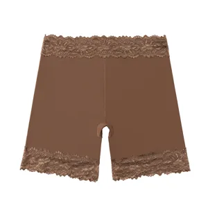 Pantalones cortos de seguridad de encaje de cintura alta ropa interior moldeadora mujer