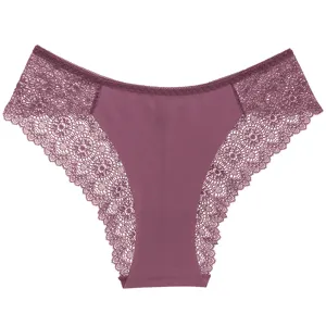 Mujeres talle bajo sexy encaje bragas transpirable cómodo ropa interior elegante